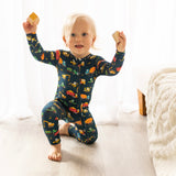 Double Zipper Romper - Road Rovers