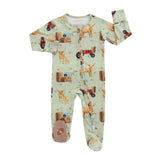 Double Zipper Footie - Highland Cows