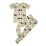 Short Sleeve Pajama Set - Highland Cows