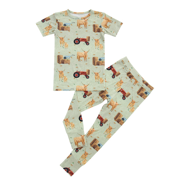 Conjunto de pijama de manga corta - Highland Cows